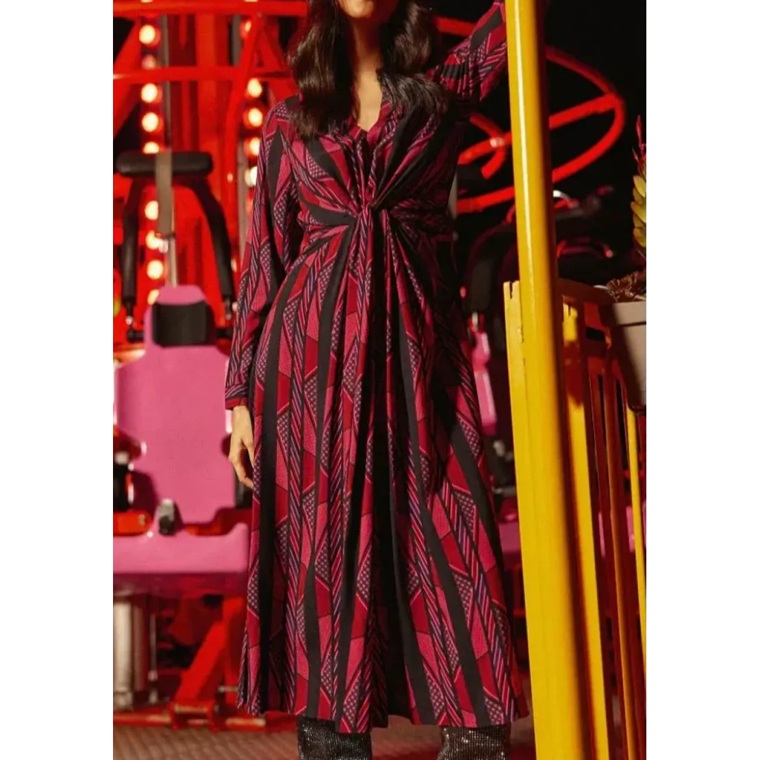 La Petite EtoileRobe Longue REY cravate en viscose