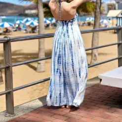 La Petite EtoileRobe longue RENZA tie&dye en viscose bleu