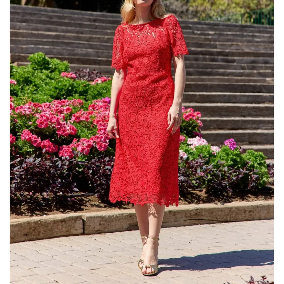 La Petite EtoileRobe longue RINESA rouge en coton
