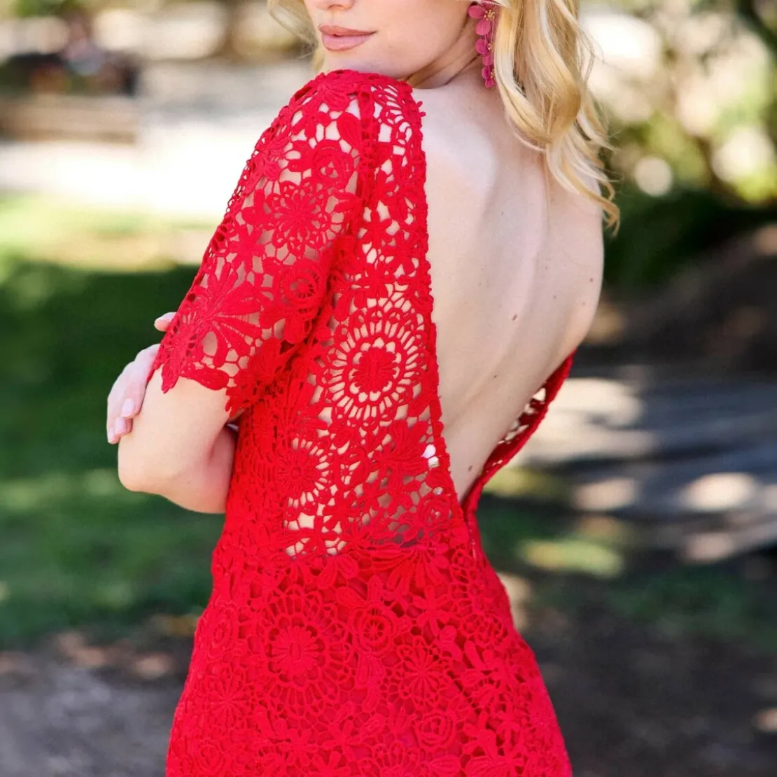 La Petite EtoileRobe longue RINESA rouge en coton