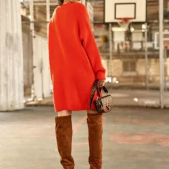 La Petite EtoileRobe Maille MAELLE rouge
