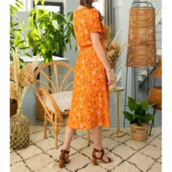 La Petite EtoileRobe Midi CARLANA orange