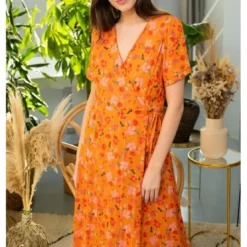 La Petite EtoileRobe Midi CARLANA orange