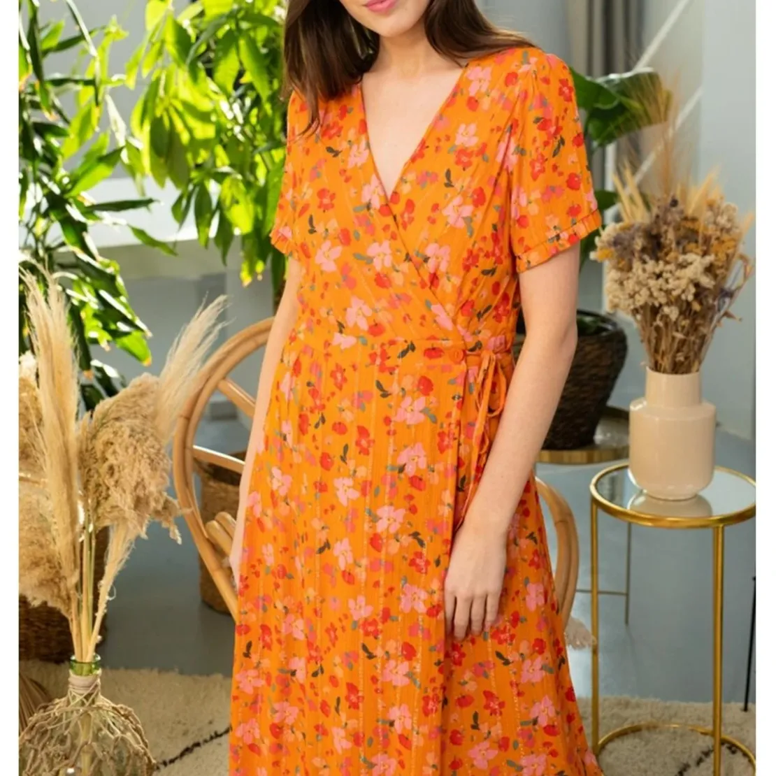 La Petite EtoileRobe Midi CARLANA orange