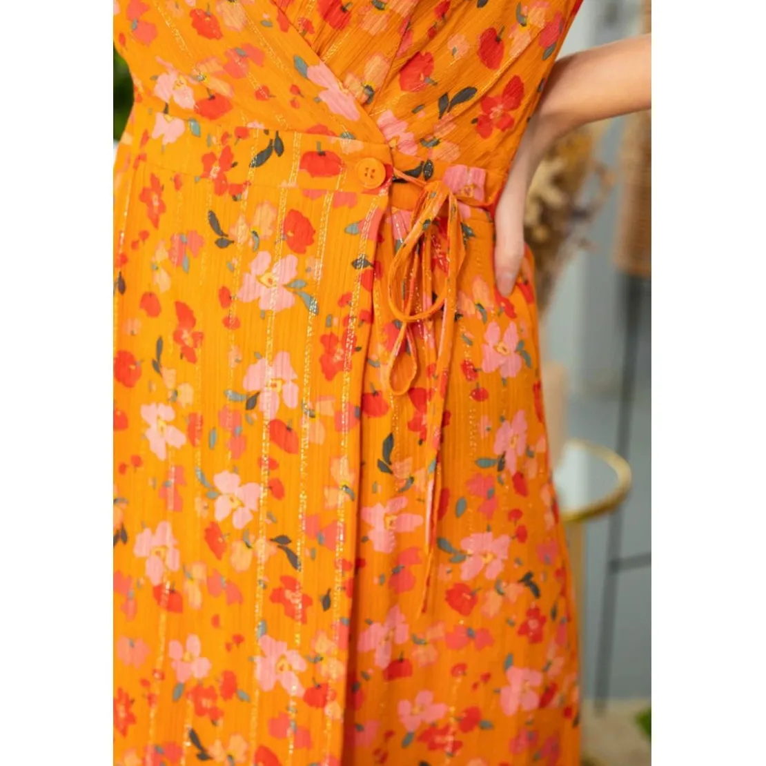 La Petite EtoileRobe Midi CARLANA orange