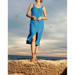 La Petite EtoileRobe Midi SKYLAR bleu en coton