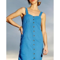 La Petite EtoileRobe Midi SKYLAR bleu en coton