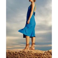 La Petite EtoileRobe Midi SKYLAR bleu en coton