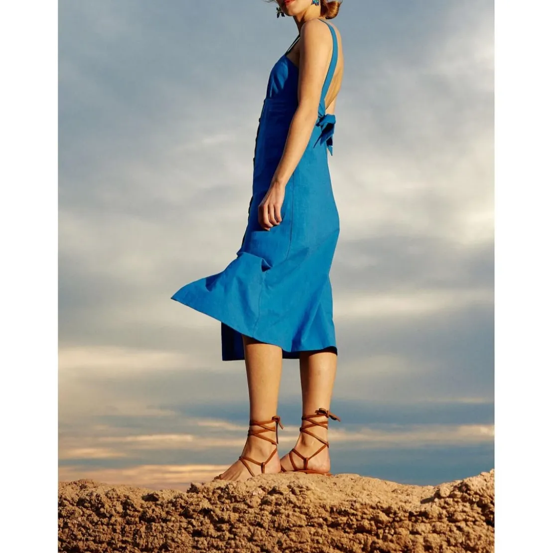 La Petite EtoileRobe Midi SKYLAR bleu en coton