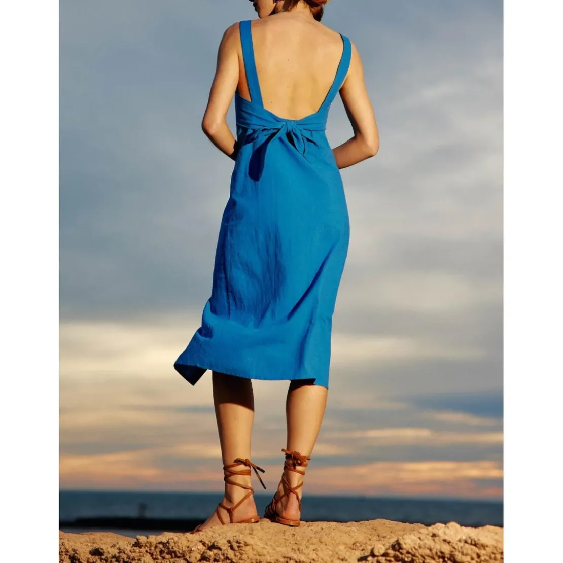 La Petite EtoileRobe Midi SKYLAR bleu en coton