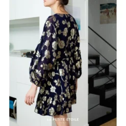La Petite EtoileRobe NIDA bleu marine en viscose