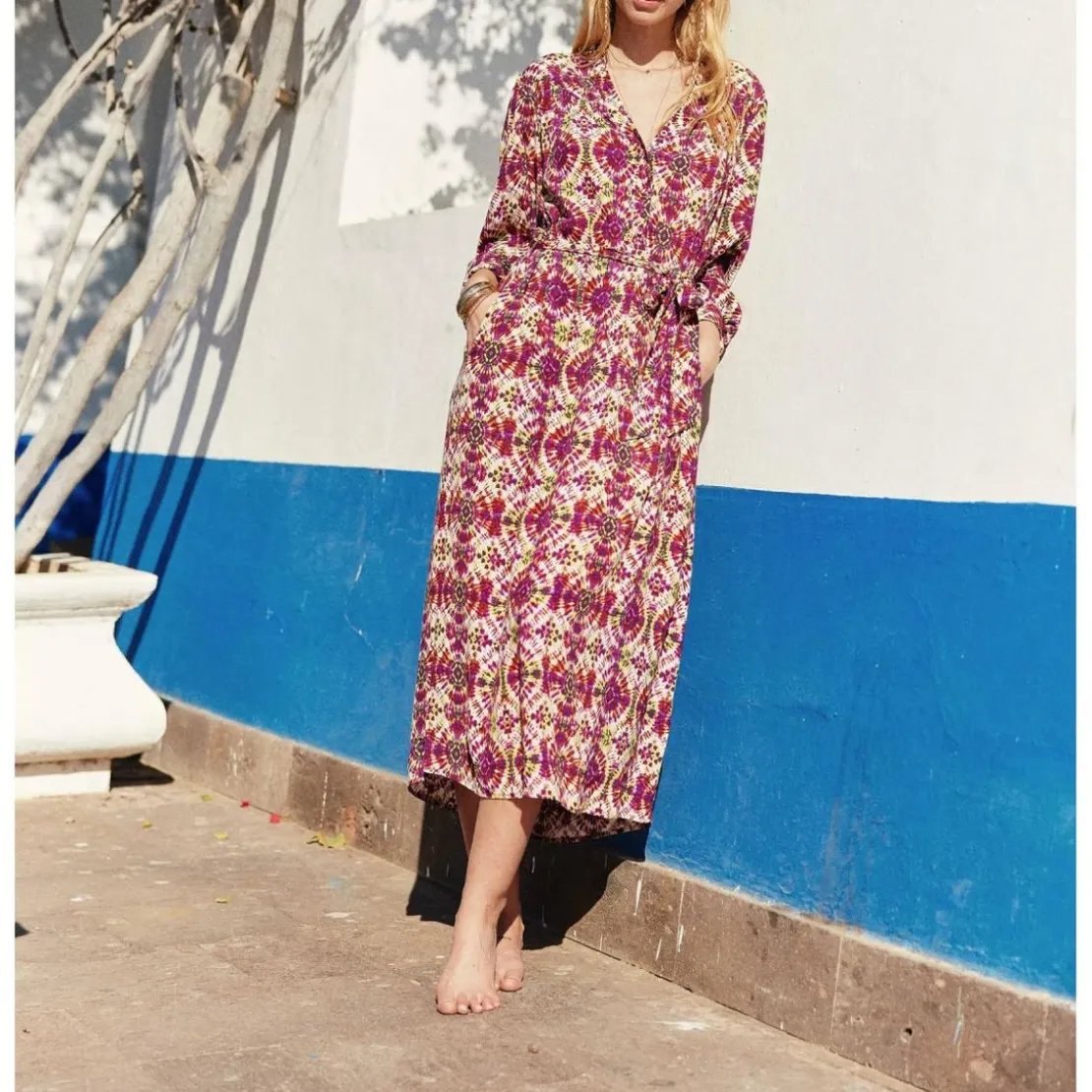 La Petite EtoileRobe RACHA - Psychedelique rouge en viscose