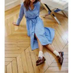 La Petite EtoileRobe REEM raye bleu en coton