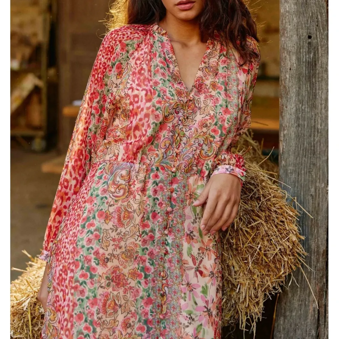 La Petite EtoileRobe RENA patchwork rose