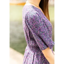 La Petite EtoileRobe violette manches courtes ZANA