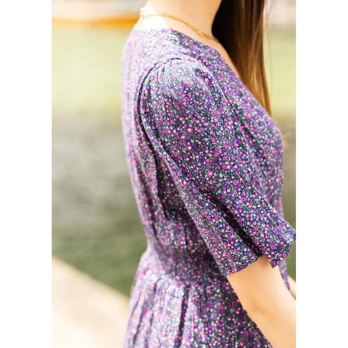 La Petite EtoileRobe violette manches courtes ZANA