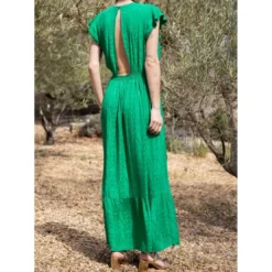 La Petite EtoileRobe YVORA vert en viscose