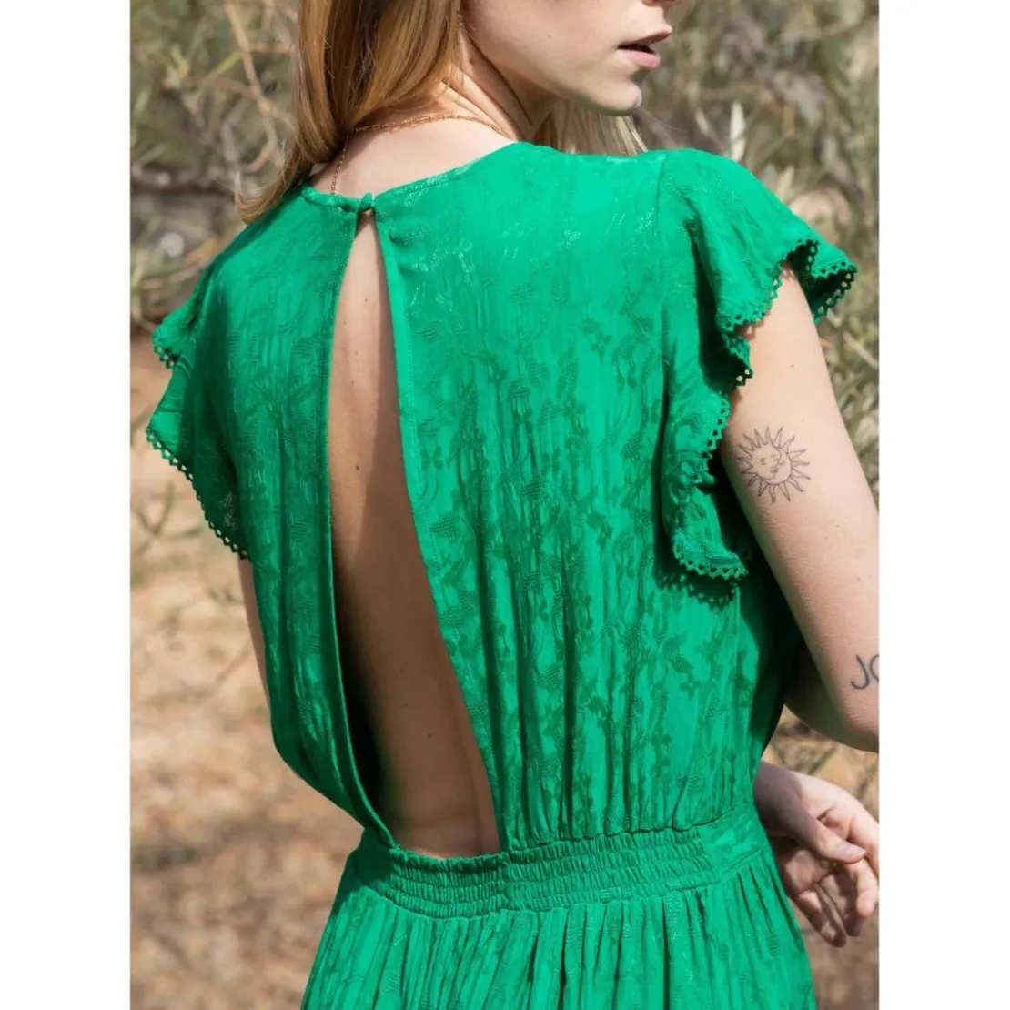 La Petite EtoileRobe YVORA vert en viscose