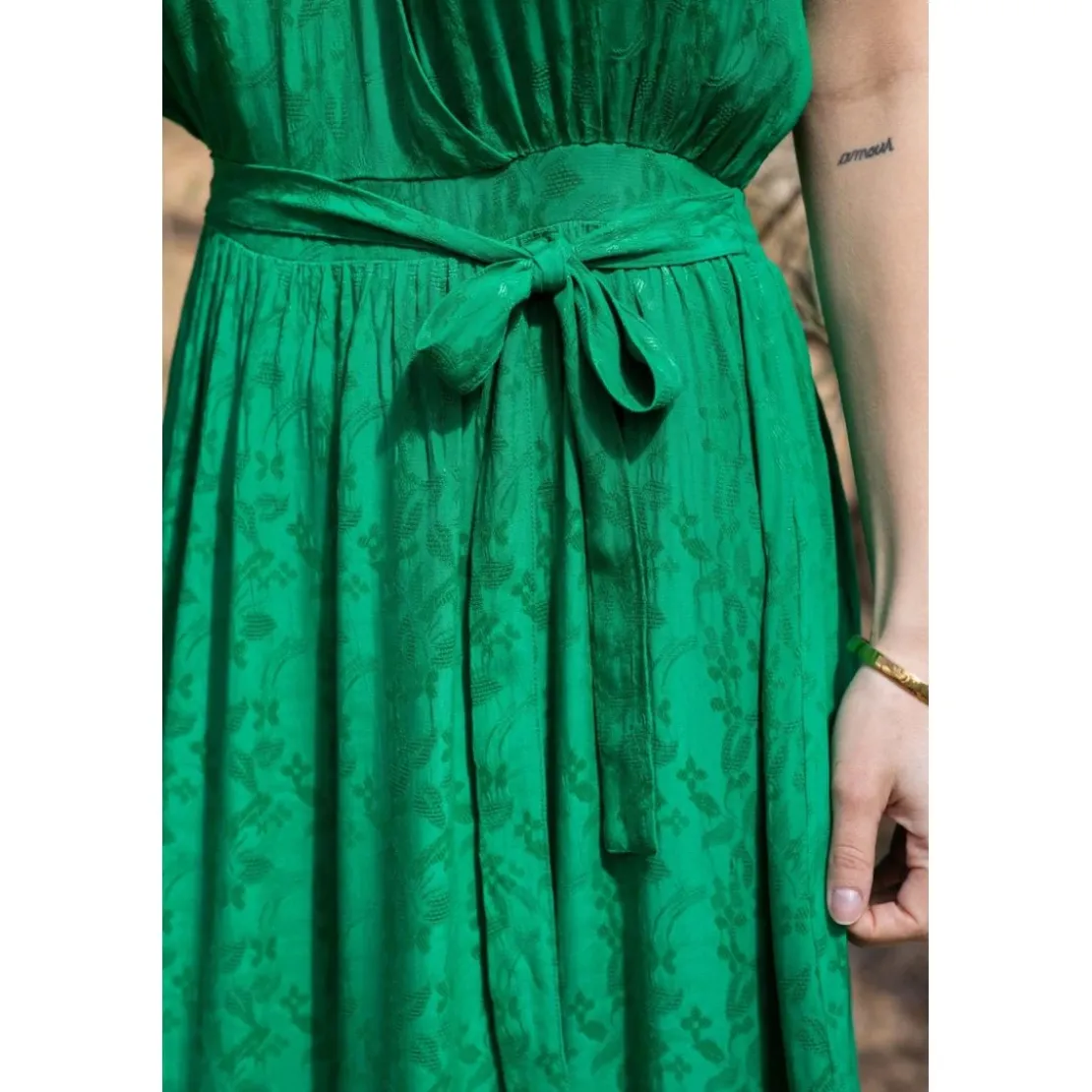 La Petite EtoileRobe YVORA vert en viscose