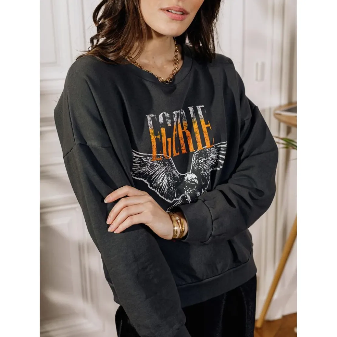 La Petite EtoileSweat EGERIE-SWEAT anthracite en viscose