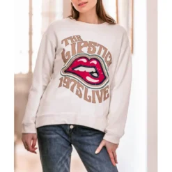 La Petite EtoileSweat-Shirt LIPSTICK-SWEAT écru en viscose
