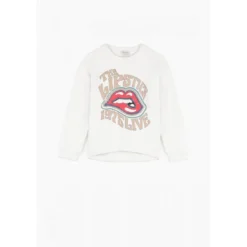 La Petite EtoileSweat-Shirt LIPSTICK-SWEAT écru en viscose