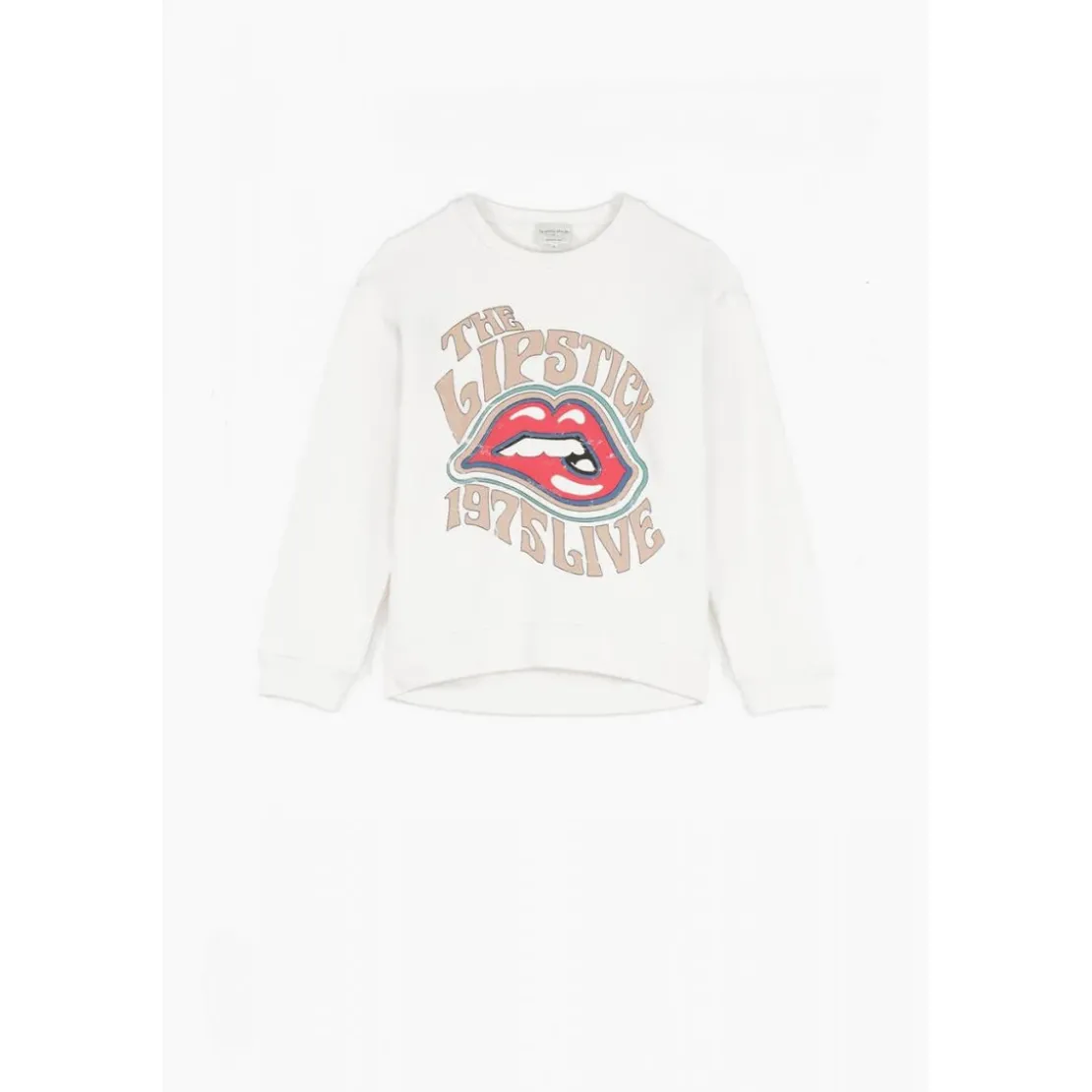 La Petite EtoileSweat-Shirt LIPSTICK-SWEAT écru en viscose