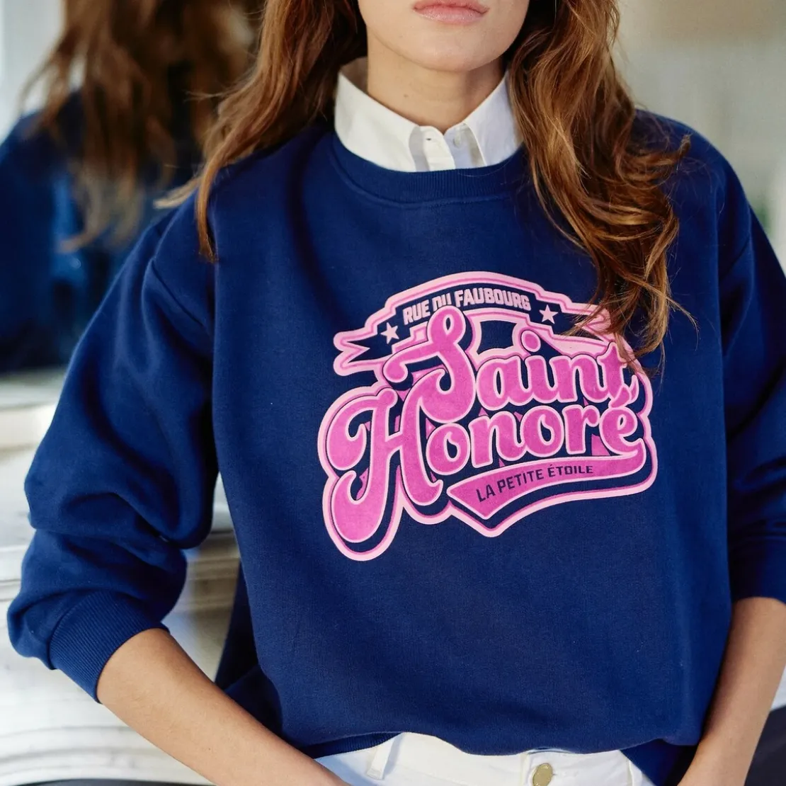 La Petite EtoileSweat-Shirt TONORE marine en coton