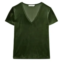 La Petite EtoileT-Shirt en velours ELVIE V kaki