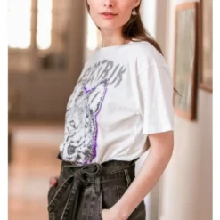 La Petite EtoileT-shirt manches courtes ELECTRIK-TS blanc en coton