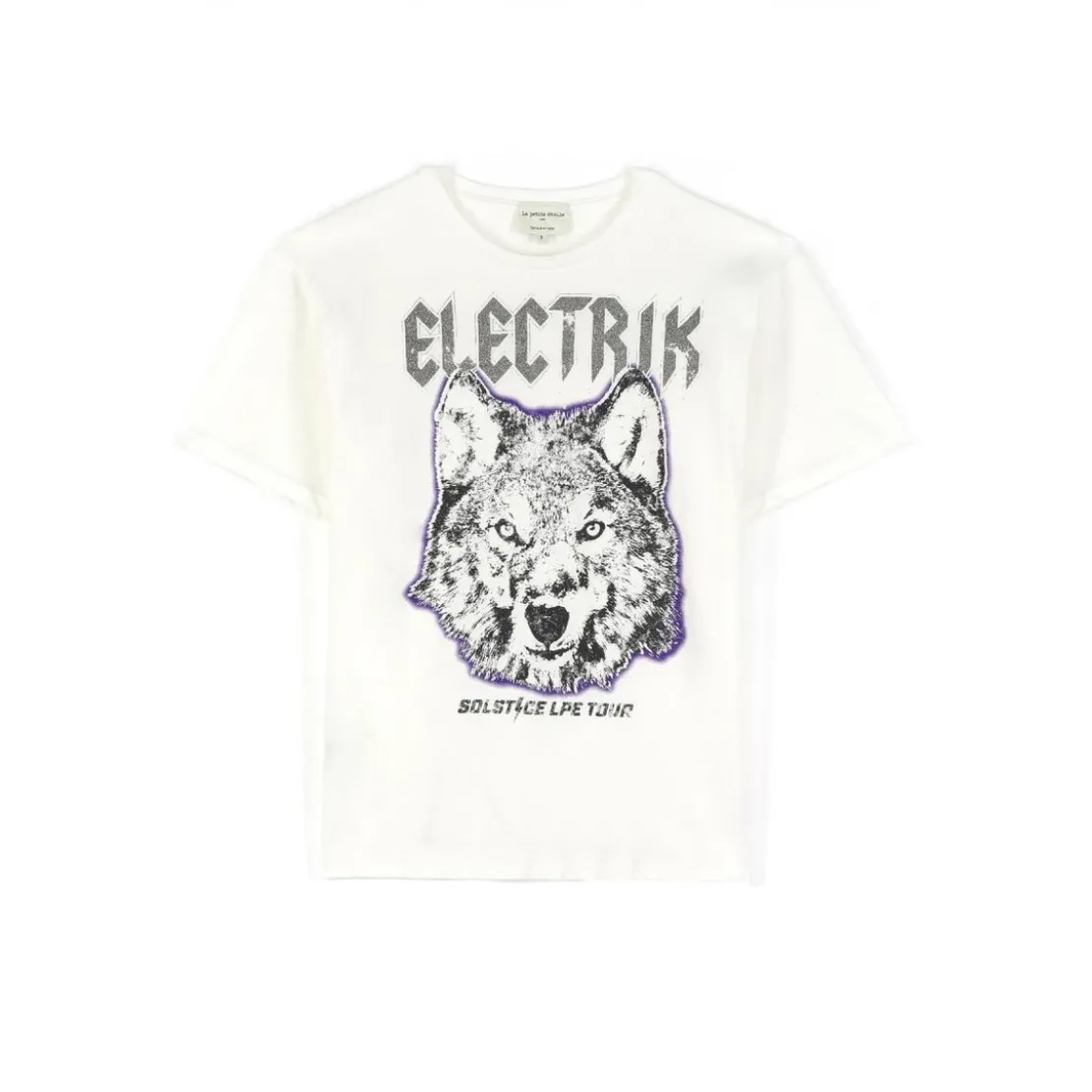La Petite EtoileT-shirt manches courtes ELECTRIK-TS blanc en coton