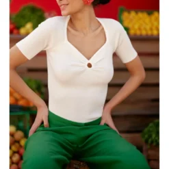 La Petite EtoileT-Shirt THERESA blanc en viscose
