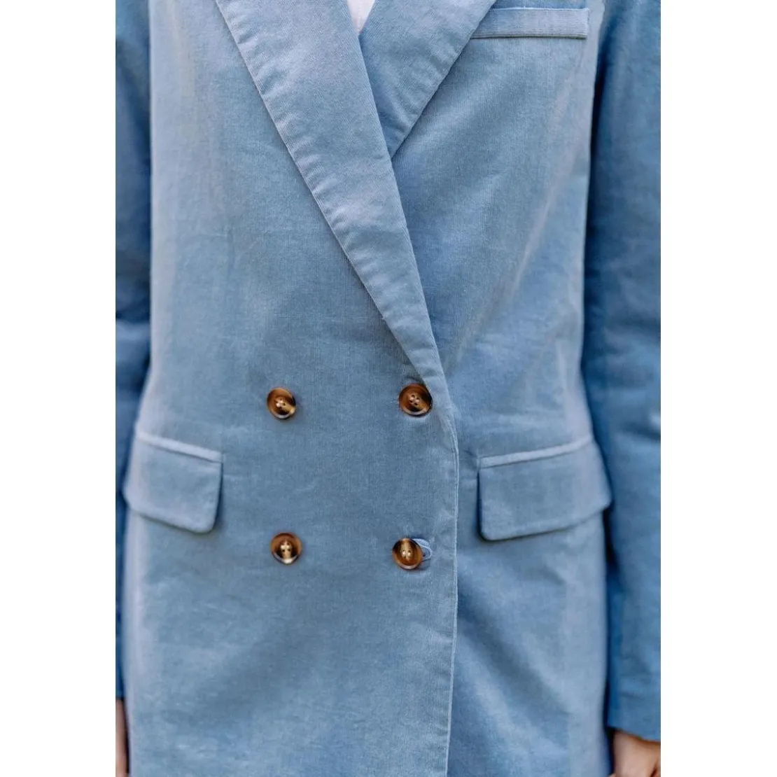 La Petite EtoileVeste bleu gris VICTOIRE en coton