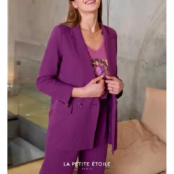 La Petite EtoileVeste Hilton violet en coton