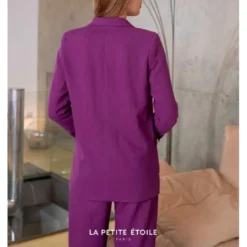 La Petite EtoileVeste Hilton violet en coton