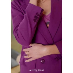 La Petite EtoileVeste Hilton violet en coton
