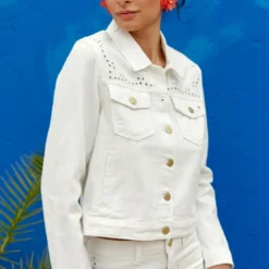 La Petite EtoileVeste VERENA blanc en coton
