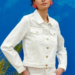 La Petite EtoileVeste VERENA blanc en coton