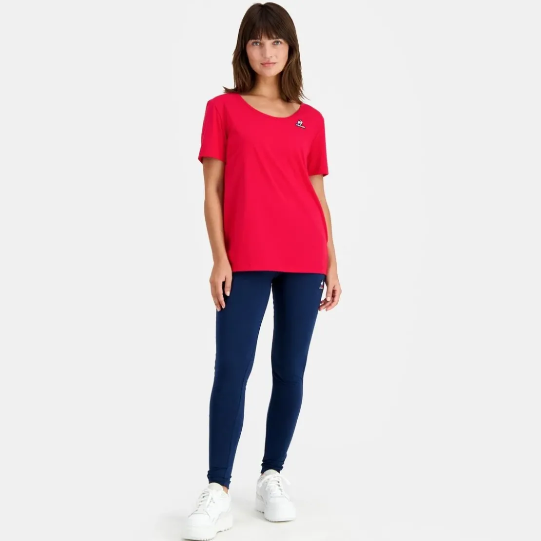 Le coq sportifT-shirt Femme manches courtes ESS N°1 W rouge camuset en coton