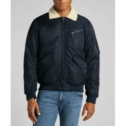 LeeBlouson Homme Flight Jacket bleu foncé en nylon