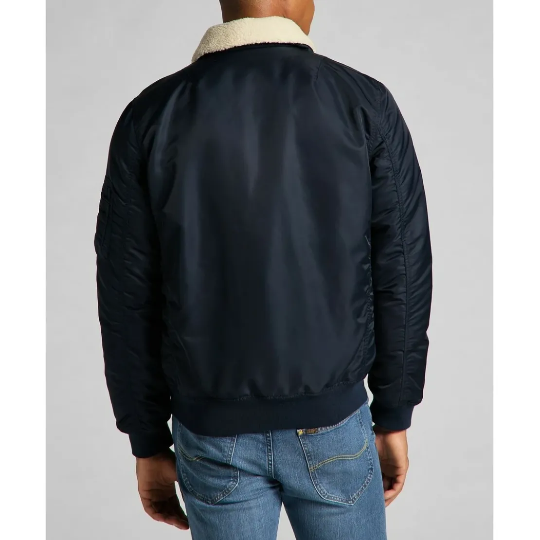 LeeBlouson Homme Flight Jacket bleu foncé en nylon