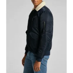 LeeBlouson Homme Flight Jacket bleu foncé en nylon