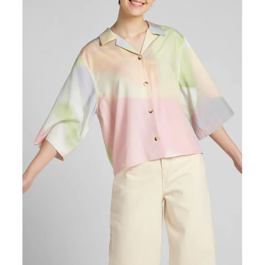 LeeChemise Femme en Coton Modal vert