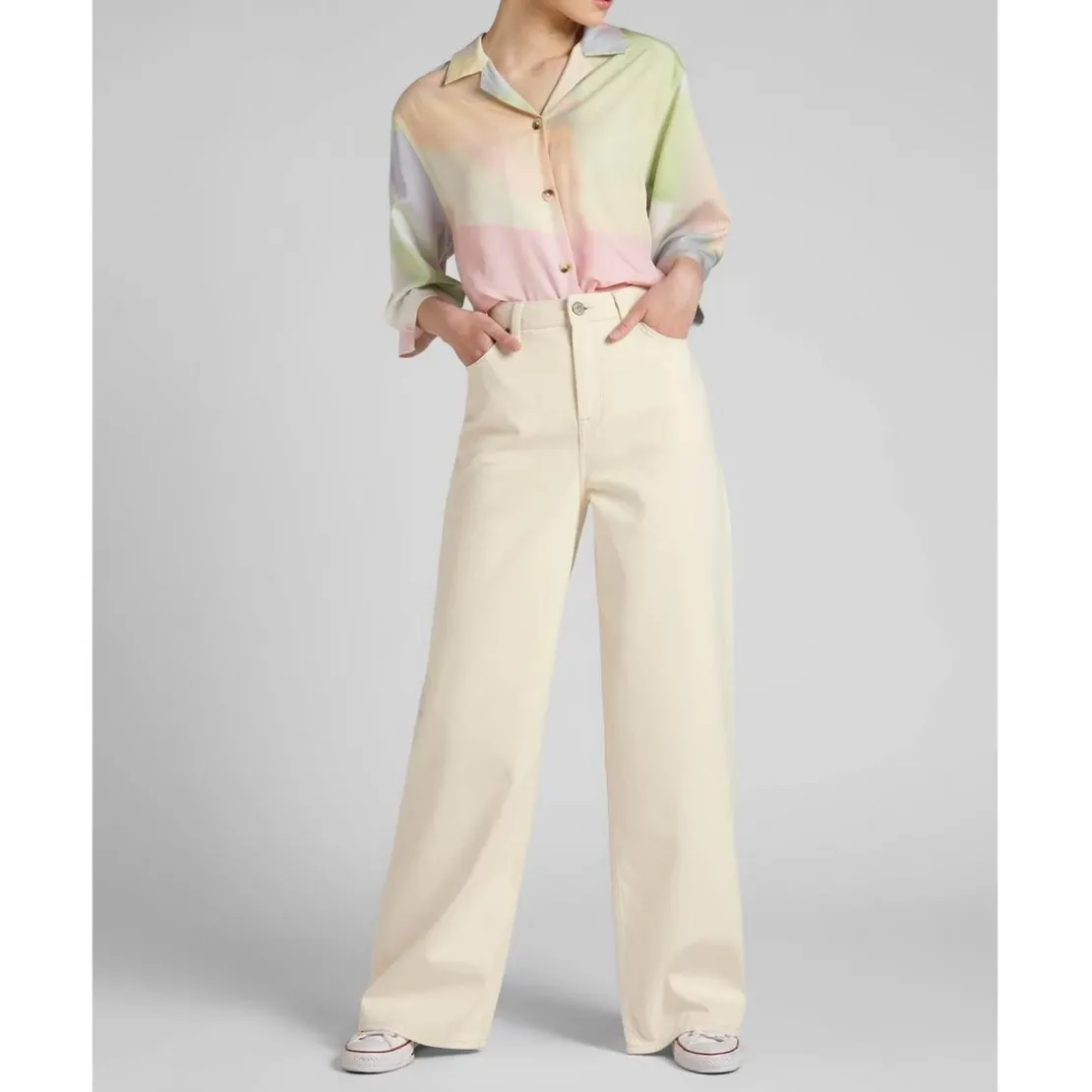 LeeChemise Femme en Coton Modal vert