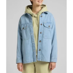 LeeChemise Femme à Manches Longues - Bleu Clair en coton