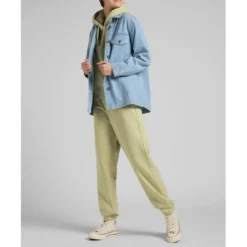 LeeChemise Femme à Manches Longues - Bleu Clair en coton
