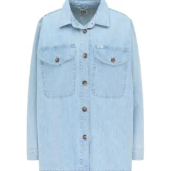 LeeChemise Femme à Manches Longues - Bleu Clair en coton
