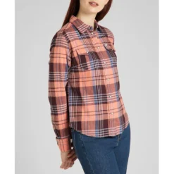 LeeChemise Femme Regular Western Shirt orange en coton