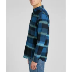 LeeChemise manches longues RIVETED - Imprimé Graphique bleu marine en coton