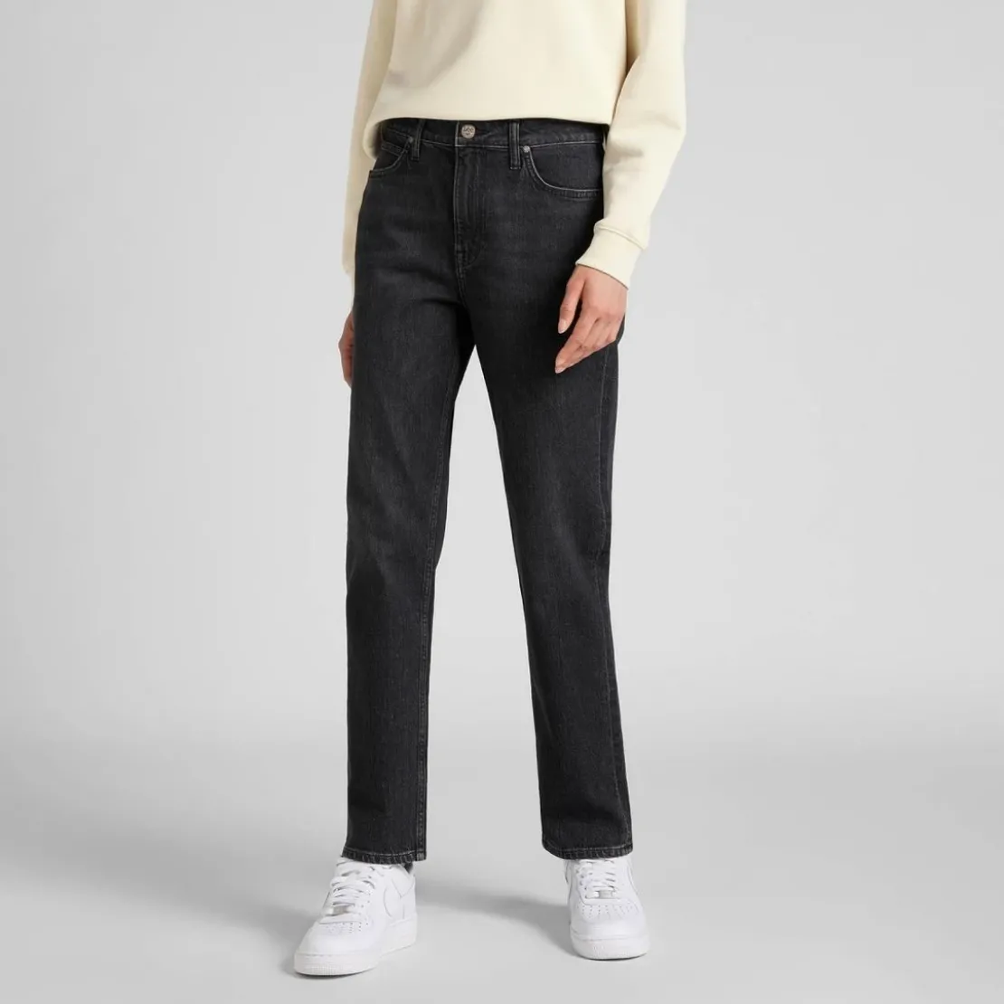 LeeJean droit femme en Coton CAROL noir